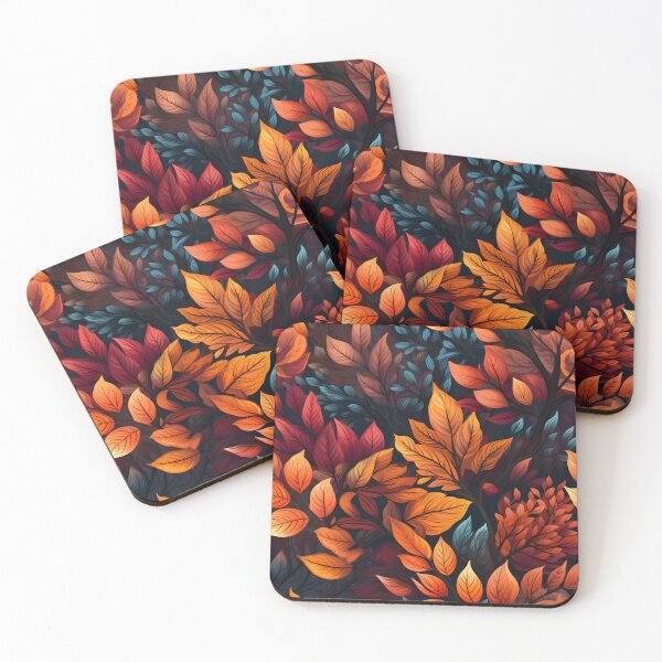 Item preview, autumn leaves seamless pattern, autumn pattern designed and sold by Apkdesigner.