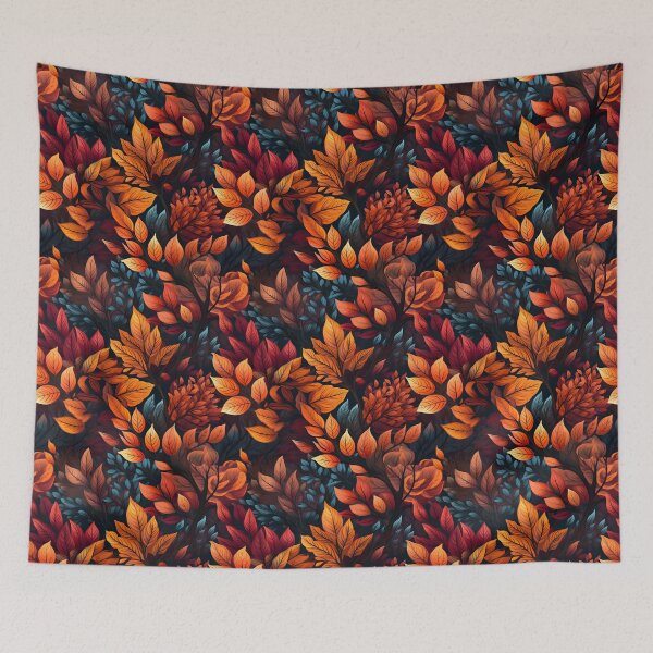 Item preview, autumn leaves seamless pattern, autumn pattern designed and sold by Apkdesigner.