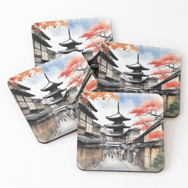 Artikelvorschau, Aquarell-Stadtskizze des alten Kyoto entworfen und verkauft von ailia-hikaru.