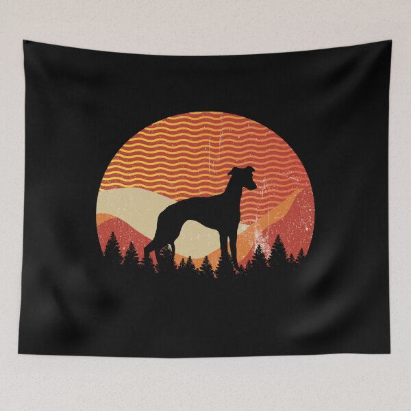 Item preview, Regalo de perro Sky Whippet con líneas onduladas desgastadas designed and sold by bowlin-keyli.