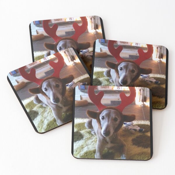 Item preview, Divertido perro Whippet navideño en calcetín navideño designed and sold by bowlin-keyli.