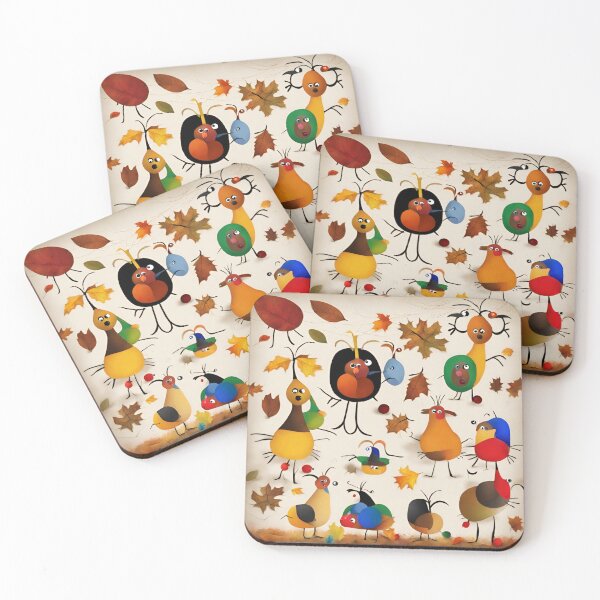 Item preview, Joan Miro Inspired Abstract Thanksgiving Animals designed and sold by bettypure.
