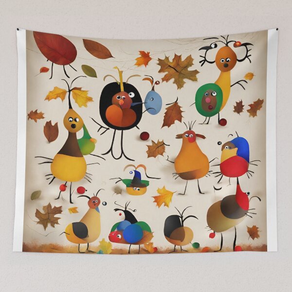 Item preview, Joan Miro Inspired Abstract Thanksgiving Animals designed and sold by bettypure.
