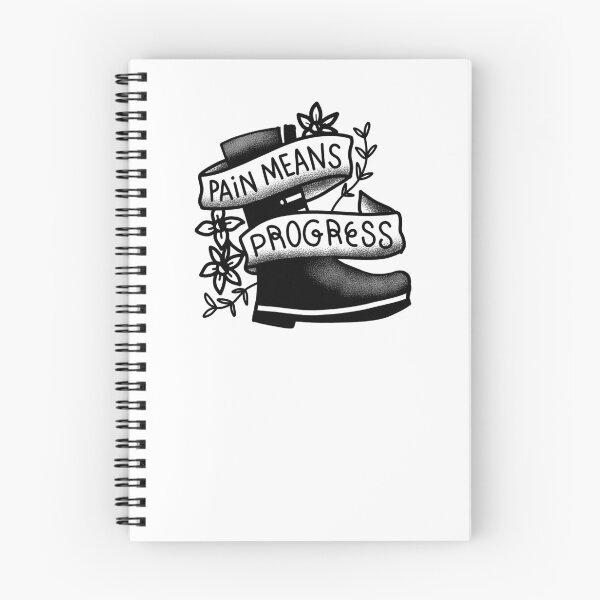 Item preview, TATTOO style Pain means progress with black boot designed and sold by jazzydevil.