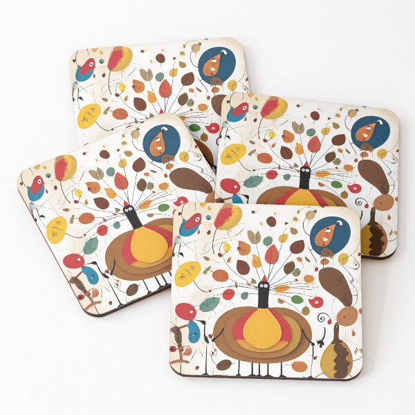 Item preview, Joan Miro Inspired Abstract Thanksgiving Turkey designed and sold by bettypure.