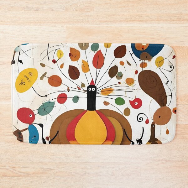 Item preview, Joan Miro Inspired Abstract Thanksgiving Turkey designed and sold by bettypure.