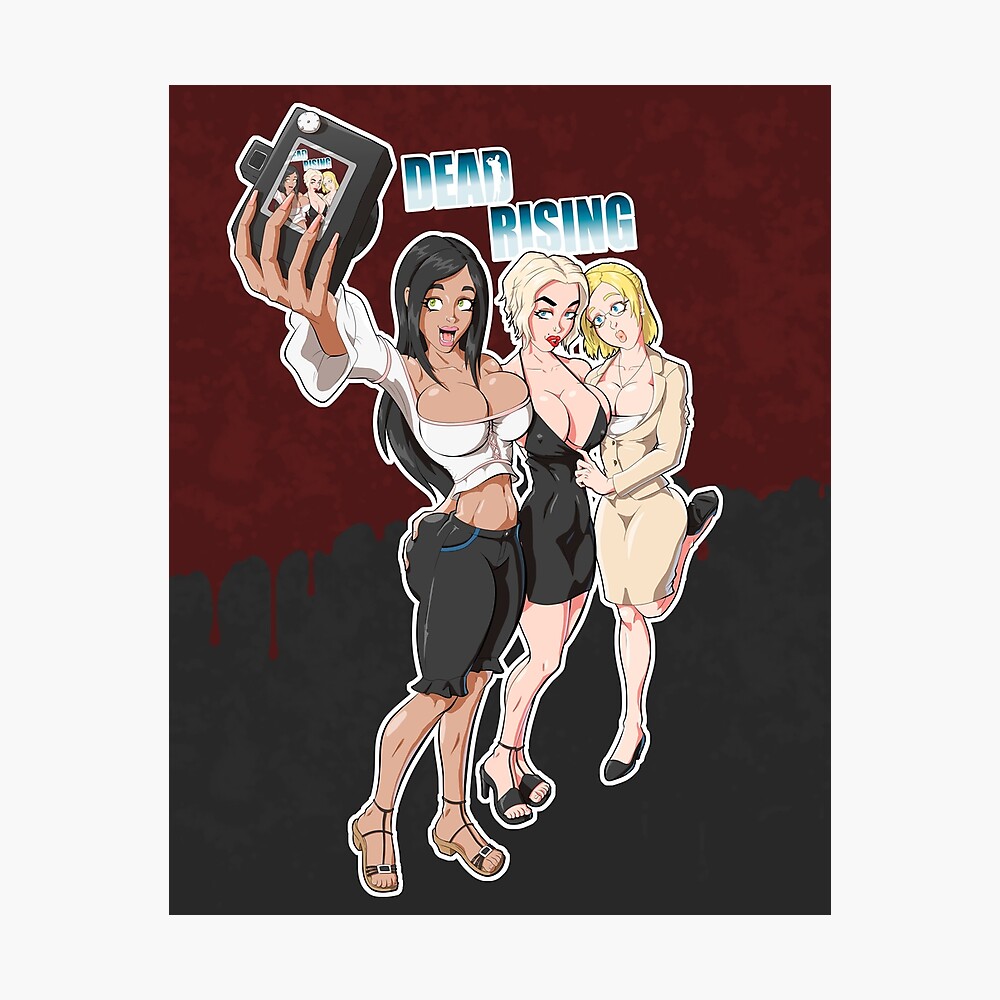 Dead Dead Rising R-ising Frank Photo-Reporter - Isabella, Cheryl and Jessi  (Sticker) | Art Board Print