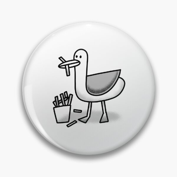 Artikelvorschau, Möwe im Tattoo-Stil mit einer ganzen Menge Chips entworfen und verkauft von jazzydevil.