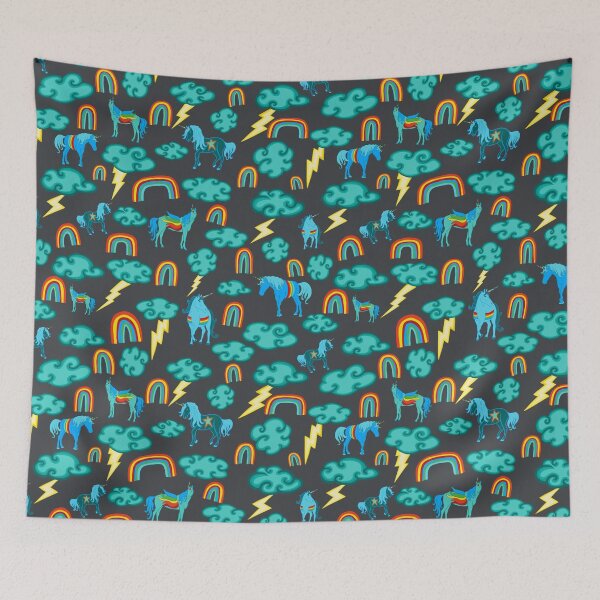 Item preview, Rainbows and Unicorns Stormy Skies designed and sold by paulawanda.