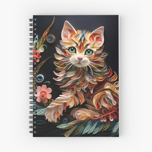 Item preview, Adorable paper quilling kitten print designed and sold by dcrc.