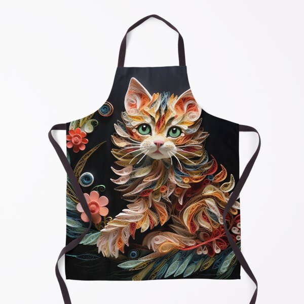 Item preview, Adorable paper quilling kitten print designed and sold by dcrc.