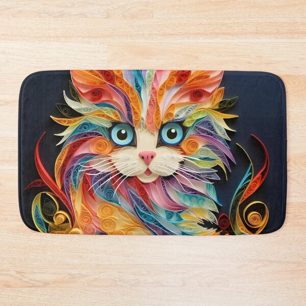 Item preview, adorable paper quilling kitten print designed and sold by dcrc.