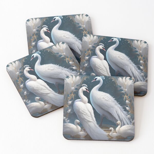 Item preview, Dream Birds - Peacock Swans - AI designed and sold by Mortinus.