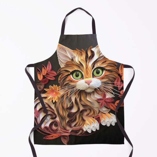 Item preview, adorable paper quilling kitten print designed and sold by dcrc.