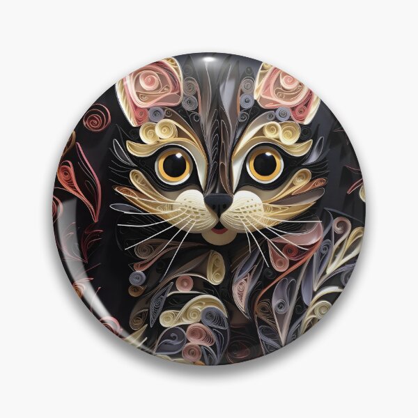 Item preview, adorable paper quilling kitten print designed and sold by dcrc.