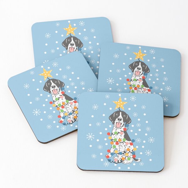 Item preview, German Shorthaired Pointer Christmas Tree - Black 1 designed and sold by Lulupainting.