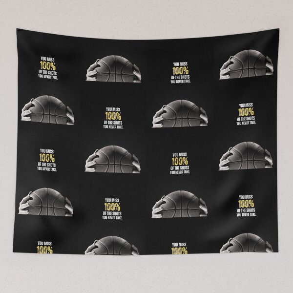 Item preview, You Miss 100% of The Shots You Never Take MJ Basketball Quote designed and sold by hiunlimit.