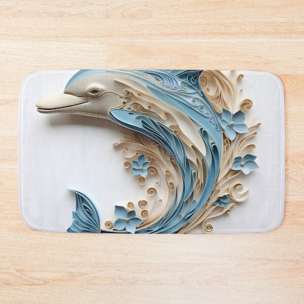 Item preview, adorable paper quilling dolphin print designed and sold by dcrc.
