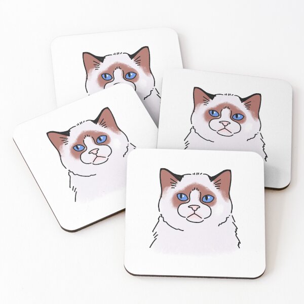 Item preview, Ragdoll cat face designed and sold by jazzydevil.