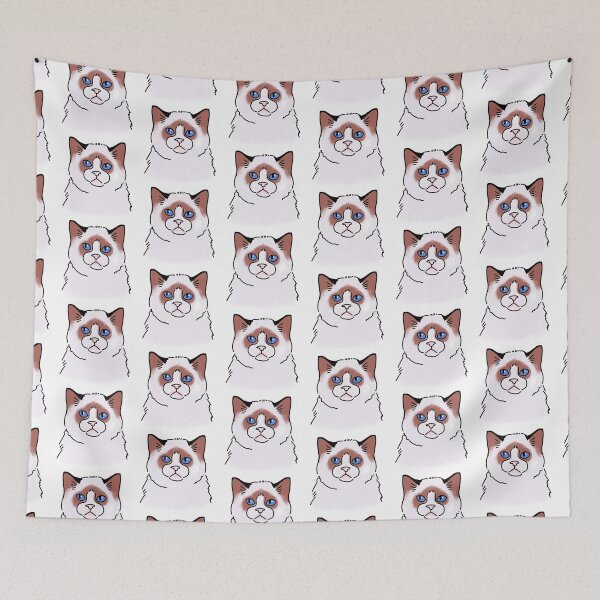 Item preview, Ragdoll cat face designed and sold by jazzydevil.