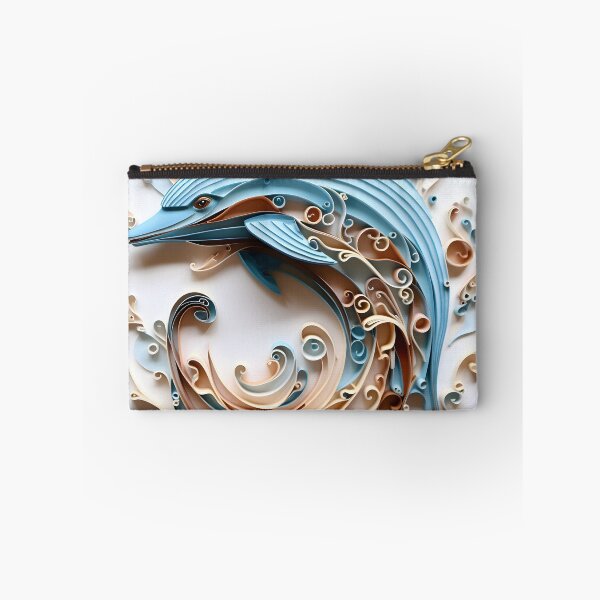 Item preview, adorable paper quilling dolphin print designed and sold by dcrc.