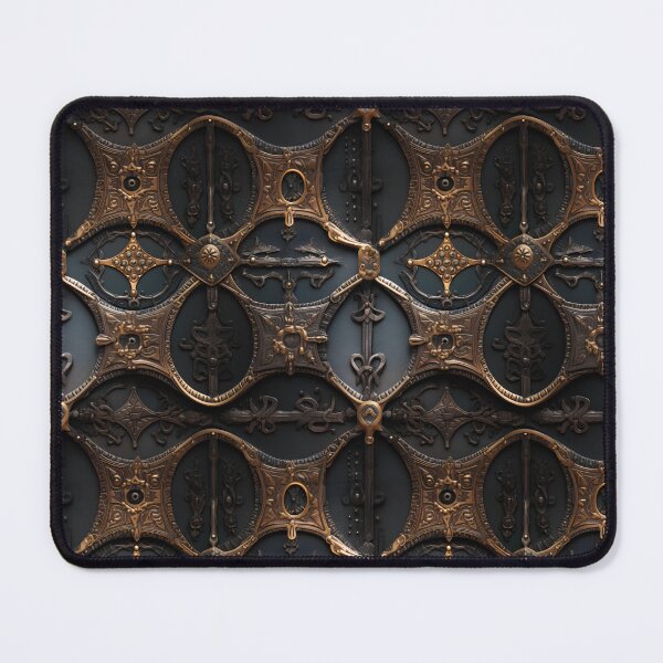 Item preview, Gothic Revival Arthurian Shield: Forged Iron Elegance with Gilded Accents designed and sold by polonuim210.
