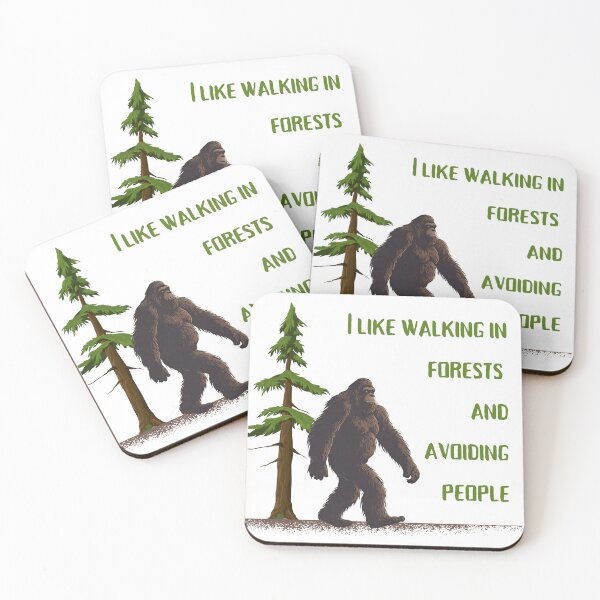 Item preview, Bigfoot walking in forests and avoiding people designed and sold by Petthecatshop.