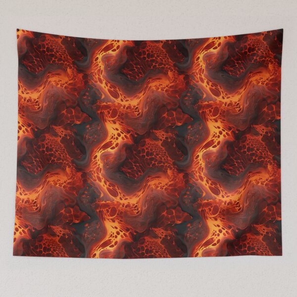 Item preview, Thermal Mirage: Hyper-Realistic Glowing Lava Flow Design designed and sold by polonuim210.