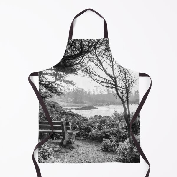 Item preview, Romantic bench spot with view of rugged Vancouver Island West Coast designed and sold by marcthatspot.