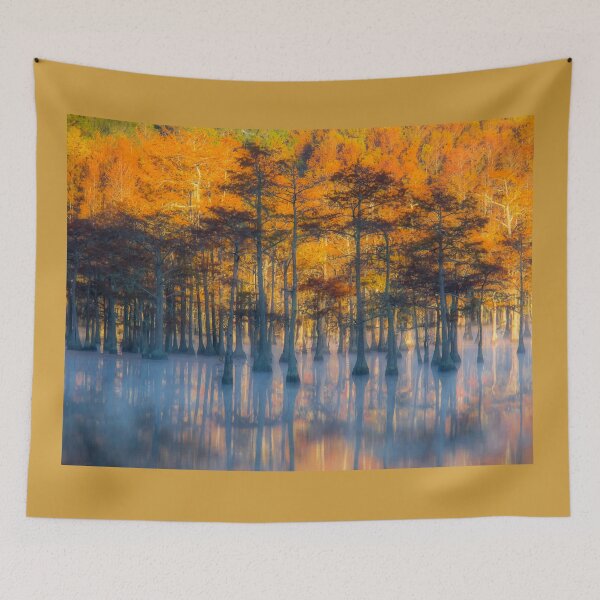 Item preview, Sunrise with Cypress Trees designed and sold by Alla Gill.