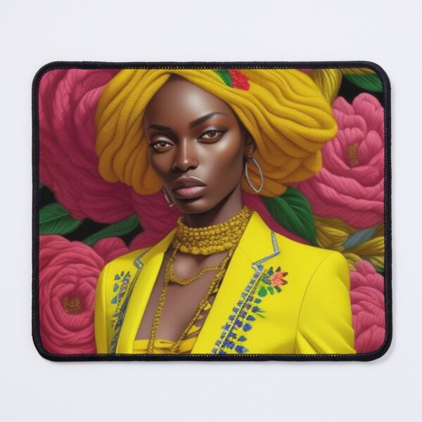 Item preview, Yellow and pink floral fashion print designed and sold by Roxburylane.