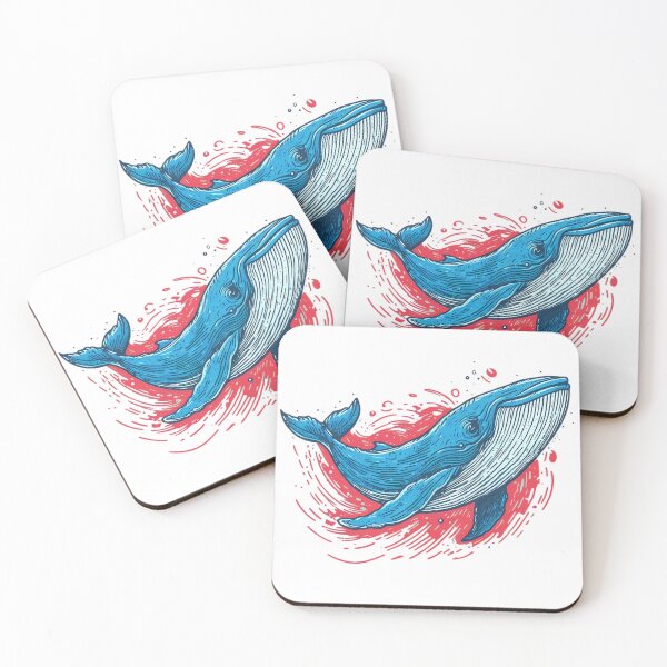 Item preview, Blue Whale Illustration designed and sold by Funky Land.