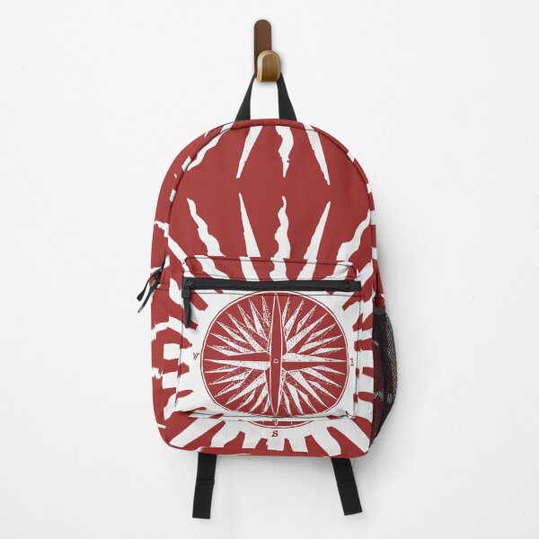 Item preview, Red and White Sun Compass designed and sold by LZenDesigns.