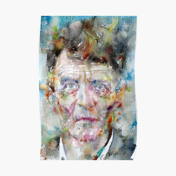 LUDWIG WITTGENSTEIN - watercolor portrait.2 Poster