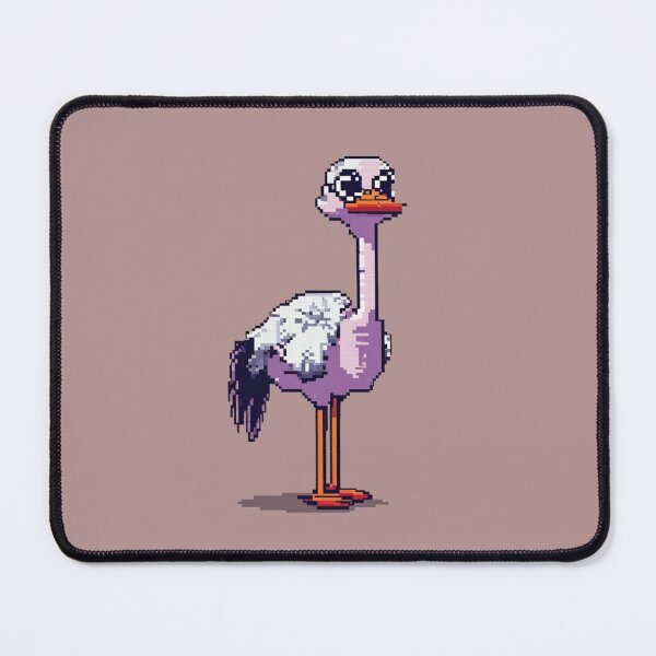 Item preview, Pixelated Ostrich Art designed and sold by ALITTLETOWN.