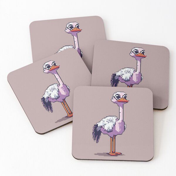 Item preview, Pixelated Ostrich Art designed and sold by ALITTLETOWN.