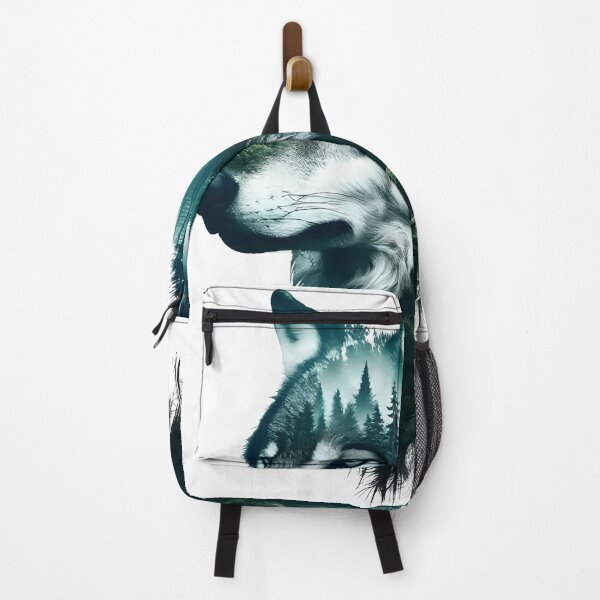 Item preview, Double exposure image of a wolf and forest designed and sold by Zatch-Bell.
