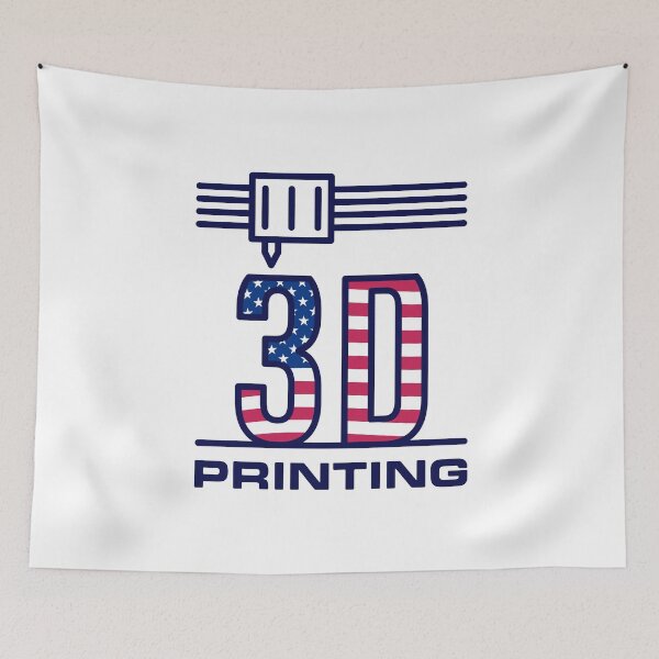 Item preview, 3D Printing USA Flag - I Love America and 3D Printer! Creative Patriotic Design designed and sold by venomousvector.