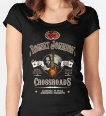Robert Johnson Devil Driven Delta Blues Women's Fitted Scoop T-Shirt