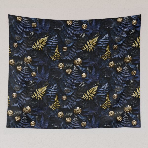 Item preview, Midnight Fern Fossils: Lithic Textures in 3D Macrophotography Style designed and sold by polonuim210.
