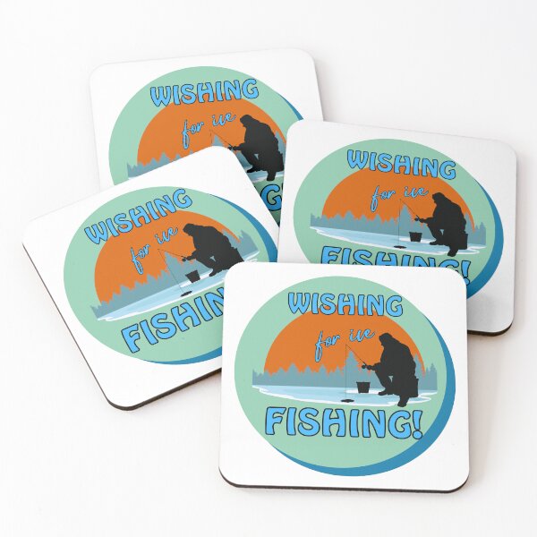 Item preview, Outdoors angler wishing for ice fishing sunset designed and sold by Shean Fritts.