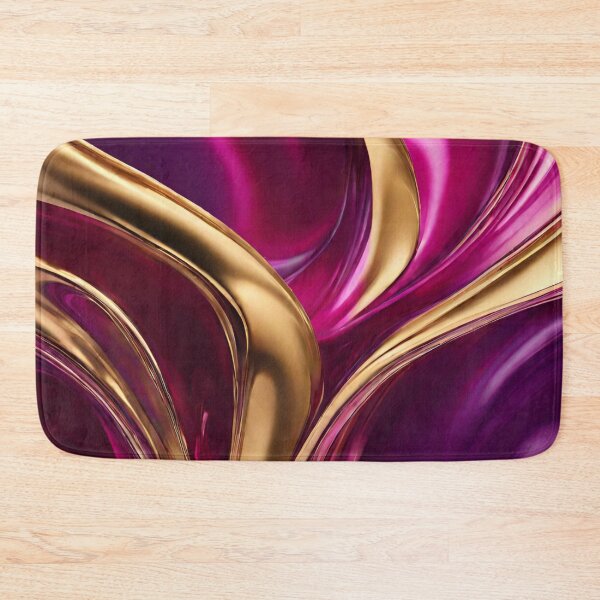 Item preview, Modern Abstract Flow Art- Fuchsia Purple  and Gold designed and sold by artcolory.