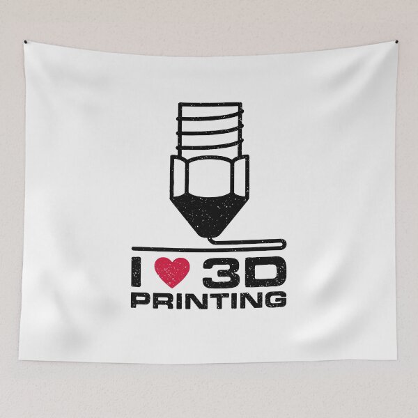 Item preview, I Love 3D Printing creative distressed design with Nozzle -  3D Printers designed and sold by venomousvector.