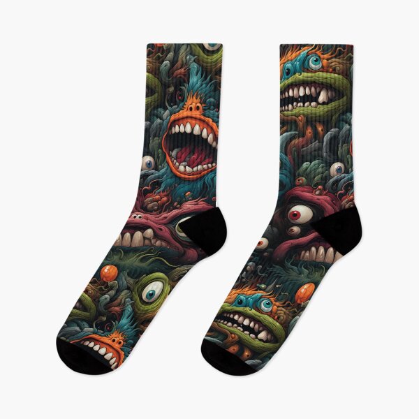 Item preview, Surreal Impish Grins: Color Splash Chaos in Dali-esque Style designed and sold by polonuim210.