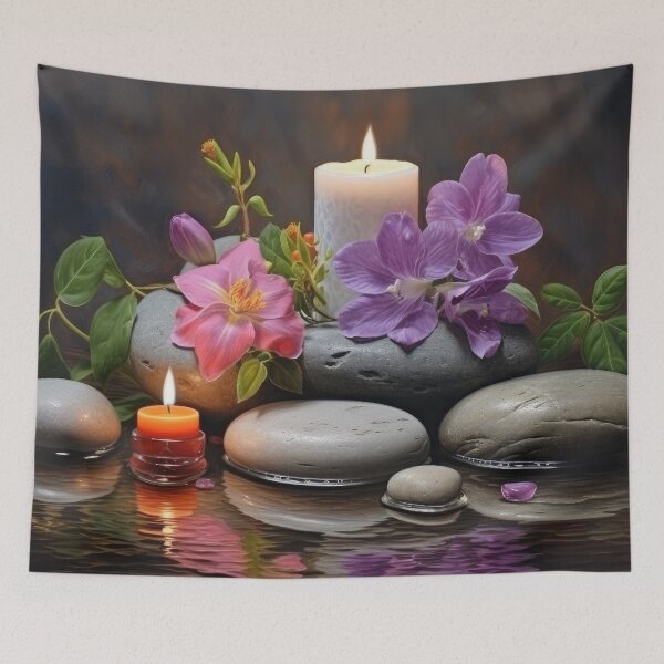 Item preview, Stones and Candles for SPA Decor designed and sold by VisionDuke.