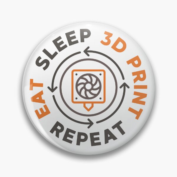 Item preview, Eat Sleep 3D Print Repeat 3D Printing - 3d Printer round Design  designed and sold by venomousvector.