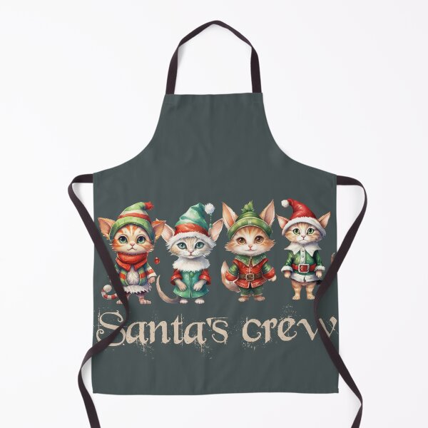 Item preview, Santa's crew cute kittens elfs designed and sold by Rathnau.