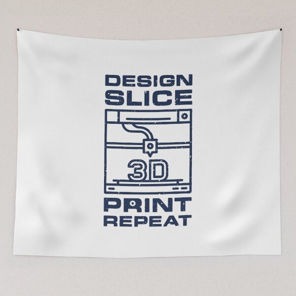 Item preview, Design Slice Print Repeat distressed 3D Printing Design designed and sold by venomousvector.