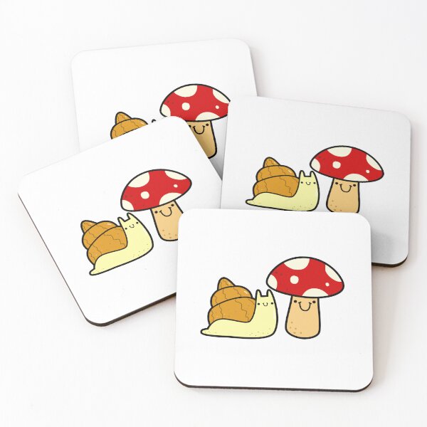 Item preview, Kawaii Snail and Mushroom designed and sold by kawaiilife.