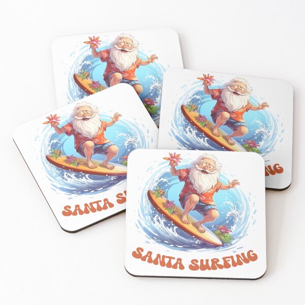 Item preview, Santa surfing cool gifts for surfers and Santa Claus designed and sold by ABCreativeShop.